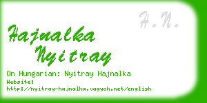 hajnalka nyitray business card